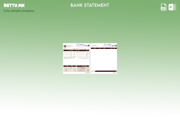 модерен стил Саудиска Арабија Alinma банкарски извод – шаблон за страници со збо
